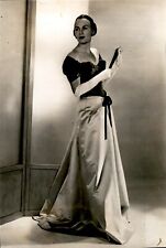 GA155 1955 Original Al Jurkoski Photo AUSTINE HEARST Elegant Couture Fashion picture