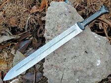 CUSTOM HANDMADE DAMASCUS STEEL GLADIOLUS SWORD, BATTLE READY SWORD, SHORT SWORD picture