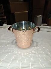 Mauviel M'30 1.5mm Hammered Copper Ice Bucket With Brass Handles, 4.7-In picture