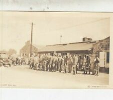 RPPC SOLDIERS LINING UP  in formation Camp Dix NJ RPPC postcard ca 1939 ? picture