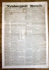 1840 newspaper with WHIG PARTY Ad WILLIAM HENRY HARRISON for PRESIDENT of the US picture