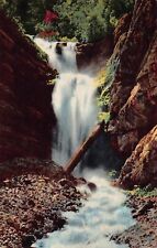 Ogden Provo Canyon UT Utah Upper Falls Wasatch Mountains 1960s Vtg Postcard M3 picture