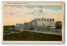 c1920s Sunset Avenue, Building View, Asbury Park New Jersey NJ Postcard picture