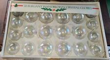 Nice Box of Elegant Handblown Crystal Globe Ornaments – VGC – 20 GLOBES - LOVELY picture