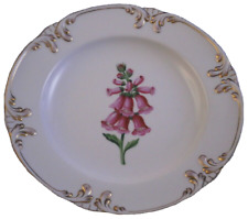 Antique Mid 19thC Schlaggenwald Porcelain Floral Plate Porzellan Teller German picture