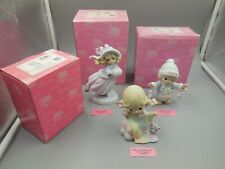 LOT OF 3 PRECIOUS MOMENTS FIGURINES 4024088, 117785, 104202 CHRISTMAS / SEWING picture
