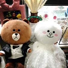 Hot Line Friends Brown Cony Plush Dolls Bear Gifts Toy Cute Wedding Costume New picture