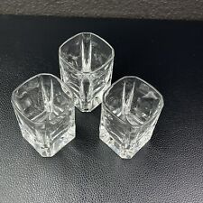 VTG Crystal Clear Shot Glasses set of 4 Glass Square Beautiful Color Cordial picture
