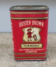 ANTIQUE BUSTER BROWN TURMERIC SPICE TIN 