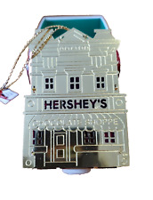 Vintage Brass Hershey's Chocolate Shoppe 3D Ornament Solid Brass 1996 Retired picture