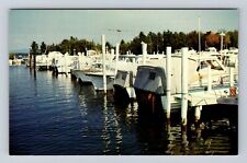 Gilford NH-New Hampshire, Scenic Marina Views, Antique Vintage Souvenir Postcard picture