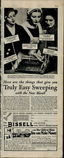 1932 Bissell Hi-Lo Brush Truly Easy Sweeping Vintage Print Ad 3457 picture