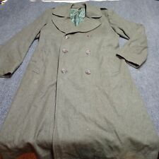 Vintage Military Overcoat Men 40R Green Wool Korean War picture