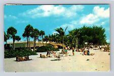 Anna Maria Island FL-Florida Manatee County Public Beach Vintage c1964 Postcard picture