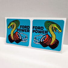 FORD POWER Vintage Style DECAL, Left & Right, Vinyl STICKER, hot rod, car racing picture