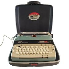 Vintage Smith Corona Electra 110 Electric Typewriter + Case Working Green Rare  picture