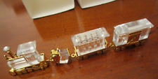 SWAROVSKI AUSTRIAN CRYSTAL MEMORIES CLASSIC MINIATURE TRAIN 3 PIECE WITH BOXES picture