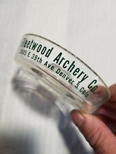 VTG Fleetwood Archery Co Glass Advertising Ashtray Denver Co Now Western Archery picture