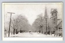 NY-New York, Wintertime in City, Antique Vintage Souvenir Postcard picture