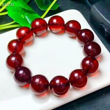 16mm Natural Red Blood Amber Crystal Abacus Bead Woman Bracelet AAAAA picture