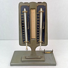 Antique Taylor Instruments Hygrometer Tycos Wet Dry Thermometer 5558 Table Graph picture