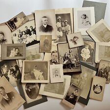 Antique Photograph Cabinet Card & CDV Lot Of 25 Children Boy Girl Damaged picture