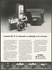 CANON - Canonet QL 17 Camera and Canolite D Flash- 1971 Vintage Print Ad picture