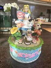 RARE Alice In Wonderland Music Box Mad Hatter Tea Party Disney Golden Afternoon picture