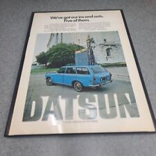 1972 Datsun Nissan  Vintage Print Ad Full Color Framed 8.5x11  picture