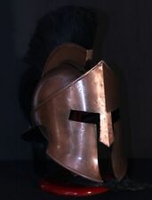 Antique 300 Movie Helmet Battle Spartan Helmet with Wooden Stand Greek picture