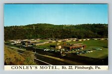 Pittsburgh PA-Pennsylvania, Conley's Hotel, Aerial Advertising, Vintage Postcard picture
