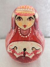 Matryoshka Roly Poly Musical Chime Russian Handmade Doll picture