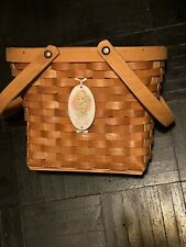 Vintage Woven Wooden Precious Moments Storage Basket  picture