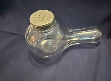 Clothes Sprinkle Bottle Vintage 1940s-1950s Glass Bulb Clear Aluminum Lid Shaker picture