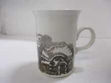Vintage Churchill England Mug Brown White Transferware Country Cottage picture