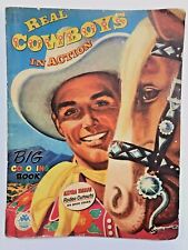 VTG 1950's Real Cowboys in Action Coloring Book w/ Paper Cutouts Uncolored RARE picture
