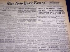 1939 JULY 12 NEW YORK TIMES - DELAY ON NEUTRALITY VOTED - NT 3676 picture