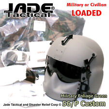 NEW HGU-GENTEX 56/P USA Med Helicopter Flight Helmet, NO MSF,  Jade Tactical picture