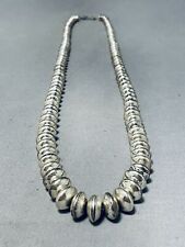 OUTSTANDING VINTAGE NAVAJO STERLING SILVER NECKLACE picture