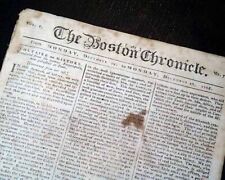Rare 1768 BOSTON Massachusetts Colonial America Pre Revolutionary War Newspaper picture