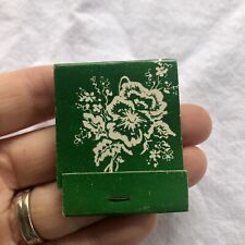 Vintage Green & White Floral Matchbook picture