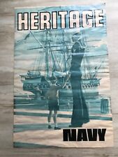 2 Original 1973 U.S. Navy Recruiting Posters From Rockville MD Old Post Office picture