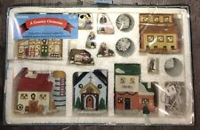 RARE NOMA; A Country CHRISTMAS, 15 PIECE PORCELAIN LIGHTED KIT, 28576 picture