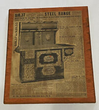 1920 PAPER AD JM Aguero Acme Black Enameled Steel Range on Orange Board 11.5x9.5 picture
