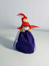 Rare VTG Original Jute Little Faceless Witch Handmade Doll 7