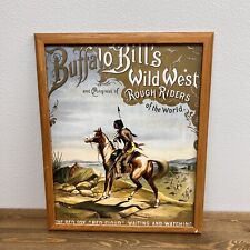 Vintage Glass Framed Poster Buffalo Bill's Wild West Rough Riders “Red Cloud” picture