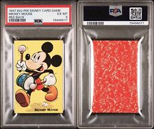 EXTREMELY RARE 1947 WU-PEE DISNEY CARD GAME MICKEY MOUSE CARD PSA 6 EX-MINT picture