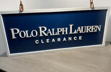 RALPH LAUREN POLO Huge Blue Decorative Store ￼ Sign 45 X 22 Advertisement Heavy picture