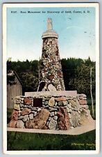 Custer, South Dakota - Ros Monument for Discovery of Gold - Vintage Postcard picture