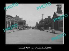 OLD 8x6 HISTORIC PHOTO OF ARMIDALE NSW VIEW OF MAIN STREET c1930s picture